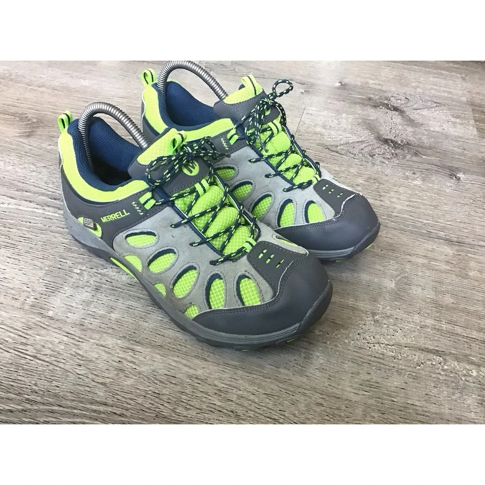 Merrell Hiking Chameleon Low Lace Boys Green Grey Size 7M Shoes MY52377